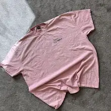 極上の柔らかさ！小型デザイン カップル用 半袖Tシャツ【ピンク・軽量・透け防止】