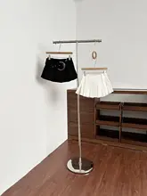 カーキ色 プリーツスカート【夏用・Aライン・低腰・防透け】（セットアップ対応）