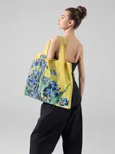 花柄デザインのエコショッピングバッグ【折りたたみ・軽量・肩掛けタイプ】