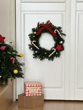 クリスマスリース クリスマスツリー オーナメント フェイクグリーン 造花 インテリア ドアリース 壁掛け ホテル 店舗 飾り付け