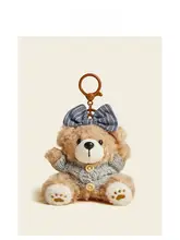 かわいい小熊デザインのバックチャーム【毛糸製・ぬいぐるみ風】