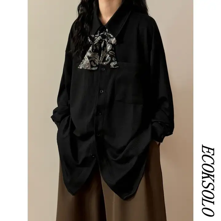 秋季フィットの長袖シャツ【カジュアルスタイル・重ね着対応】