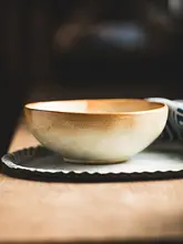 一人用陶器製朝食ボウル＆プレートセット【ヨーグルトボウル・高級感あるデザイン】