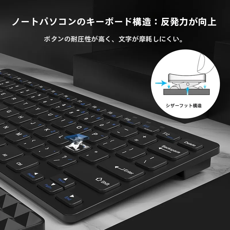 ノートパソコン用ワイヤレスキーボード＆マウスセットアップ対応の低コスト選定