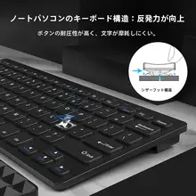 ノートパソコン用 ワイヤレスキーボード＆マウス【USB接続・デスクトップ・家庭用】（セットアップ対応）