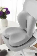腰部をしっかりサポート！一体型オフィス用座椅子クッション【長時間座っても快適】