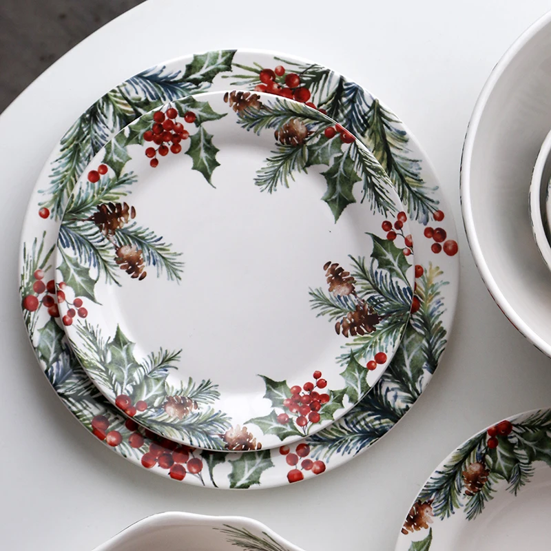 クリスマスプレート：复古風セラミックプレートの実用性と使い方