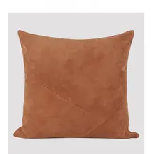 モダンでシンプルなデザイン！オレンジ・キャラメル色のコーデュロイクッション【スクエア・腰枕】