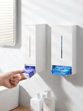 壁掛けトイレットペーパー収納ボックス【穴あけ不要・ウェットティッシュ収納可・バスルーム用】