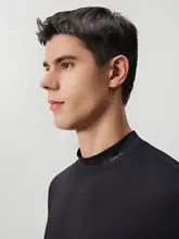 KELME メンズ 高襟フィットネスウェア【秋冬用・保温・長袖・ランニング対応】