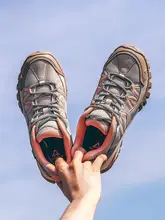 Hantoo レディース登山シューズ【防滑・耐磨・軽量・通気性・厚底クッション】