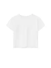 シンプルな白い短袖Tシャツ【女性用・スリムフィット・着回し優秀】