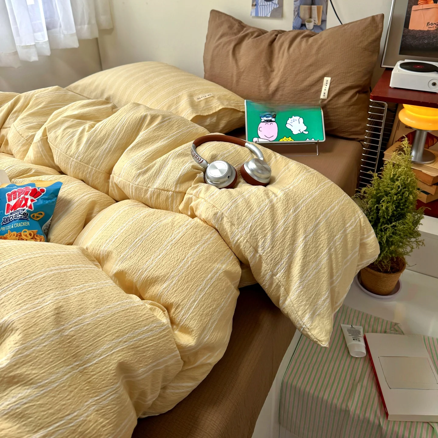 狭い部屋に合うベッドカバーセット：小清新スタイルの四季通用タイプ