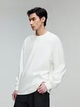 OPICLOTH/OPIC 4色 モーダルシルク混紡 ゆったりコットンカジュアル長袖Tシャツ