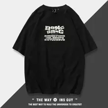 棉素材 メンズTシャツ【アメリカンストリートデザイン・夏用・短袖・ルーズフィット】