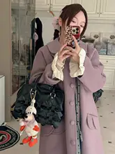 ReallyWhy ダブルカラーオーストラリアウール100% リバーシブルロングコート【スリム効果・3色展開】