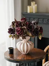 洗面器用の高級感あるフランス風ヴィンテージバラの造花【リアルな花束・飾り用】