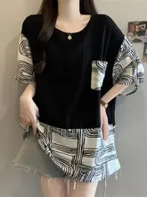 大きいサイズ レディース Tシャツ【夏用・花柄・ゆったり・中長丈】