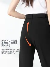 レディース夏用薄手ストレートパンツ【大きいサイズ・ハイウエスト・ストレッチ・カジュアル】