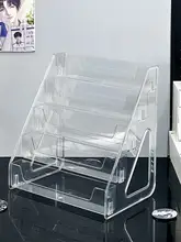 透明アクリル製小型四角形ディスプレイラック【ミニサイズ・階段型デザイン】