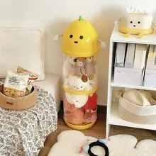 透明収納バケツ【レモンデザイン・大容量・ぬいぐるみ収納用】