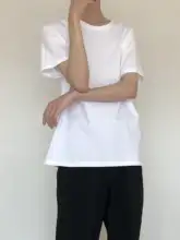 Tシャツ メンズ 半袖 白 綿100% クルーネック オーバーサイズ 薄手 通気性 ベーシック インナー 夏「MION」
