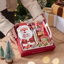 クリスマス用 透明手提げギフトボックス【アップルギフト・お菓子・スカーフ・ケーキ用】
