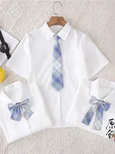 夏用のショートスリーブ白シャツ【学生向け・制服スタイル】