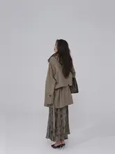 春の風を感じる! ロマンティックなジョーゼットのロングスカート【四色印刷・文芸スタイル】