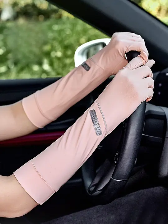 夏用 レディース運転用アイスシルクUV対策手袋【防滑・タッチスクリーン対応・薄手・通気性】
