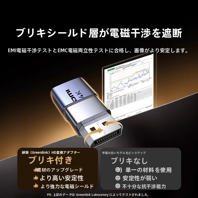 DisplayPort HDMI変換 100均で4Kが映るのか？安定性と実際の使い勝手を徹底検証