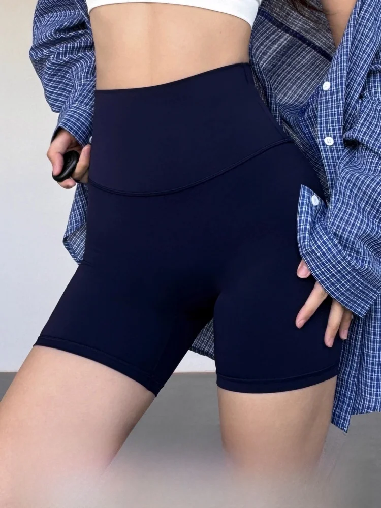 涼感ヨガショートパンツ【高腰・通気性・速乾・スポーツ用・フィット感のあるデザイン】 ストリートファッションに最適なアイテム