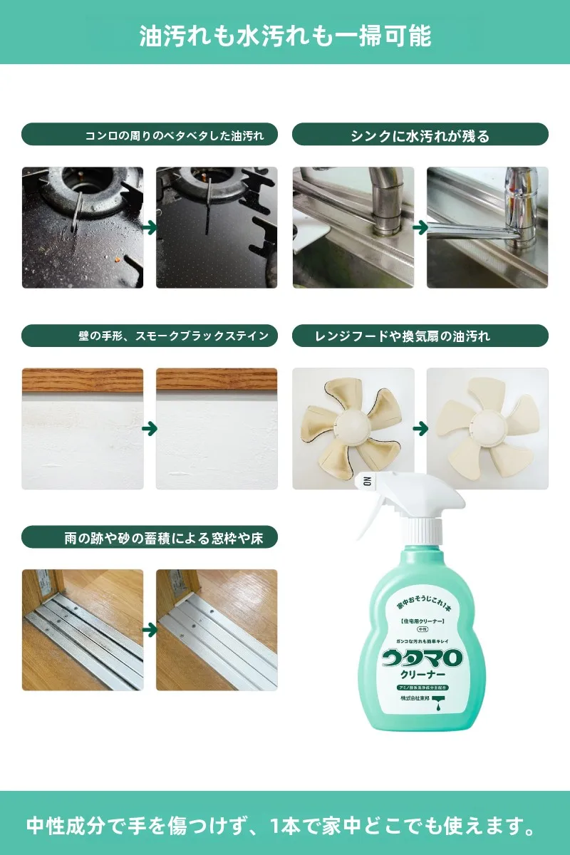 クイッククレンズスパローションを選ぶべきタイミングは？UTAMAROの多機能家庭用クリーナーが解決する日常の汚れ問題