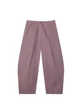 フィットのヴィンテージ風レディースクロップドパンツ【ウォッシュ加工・夏用】