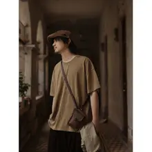 半袖Tシャツ メンズ ヘビーオンス 無地 ワッシュ加工 オーバーサイズ アメリカン風 着回し