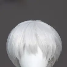 コスプレ用 シルバーの短髪ウィッグ【軽やかな毛先・石紀元風・カジュアルスタイル】