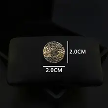 磁気吸着式レトロ金属エンボスライフツリー胸針【紳士用スーツ用・ラグジュアリー・控えめなデザイン】