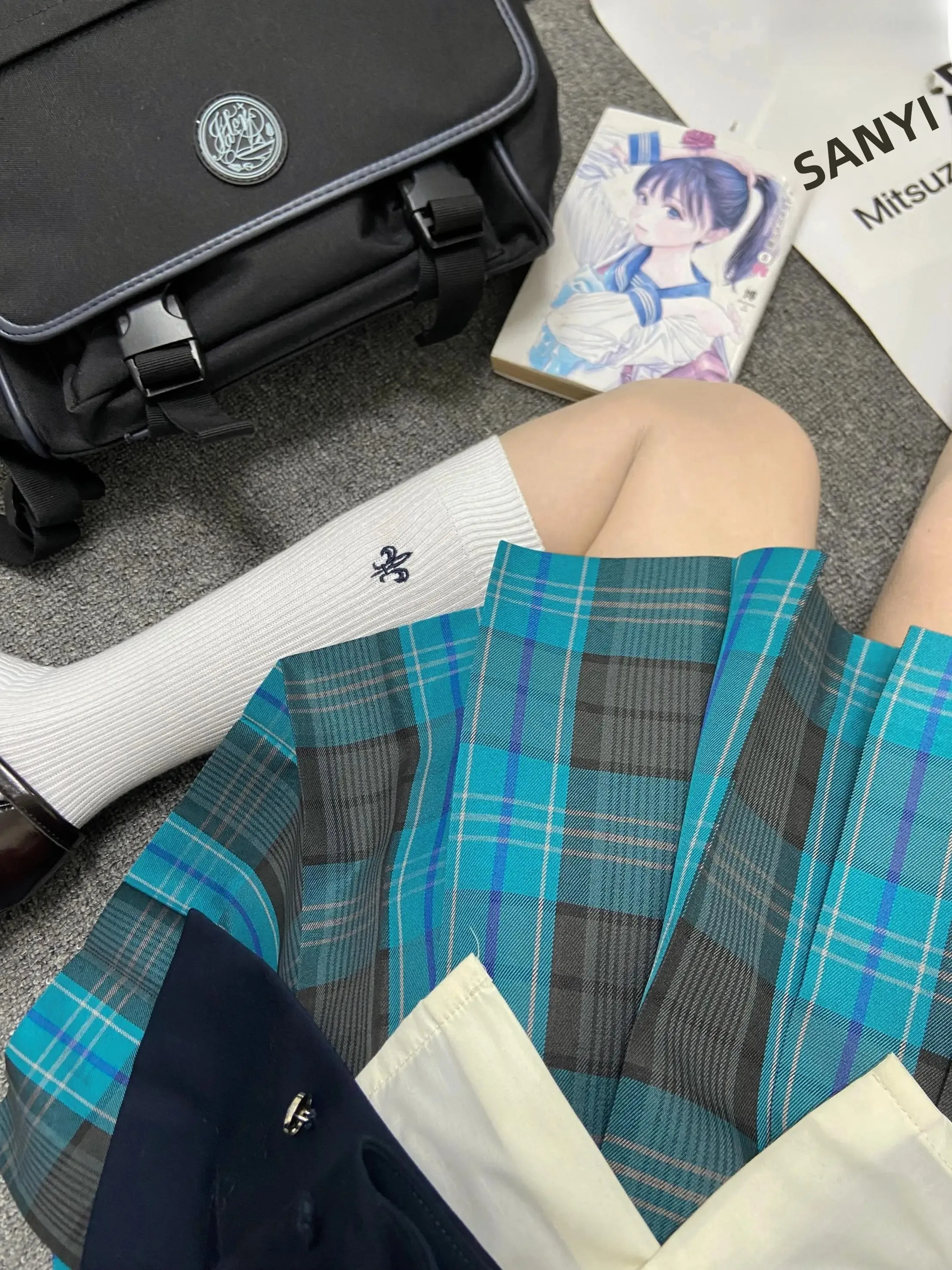 夏の和風デザインチェック柄スカート：オリジナルJK制服のプリーツスタイルと四季通用性