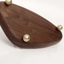 ブラックウォールナット製 シンプルで洗練されたトレー【キー・小物・化粧品・果物収納用】