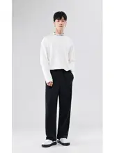 スウェットパンツ メンズ ブラック ストレート ルーズ ドレープ アメカジ スポーツ 秋