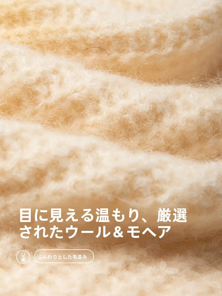冬用ニット帽：大きめサイズ・耳を覆うデザインで秋から冬に活躍