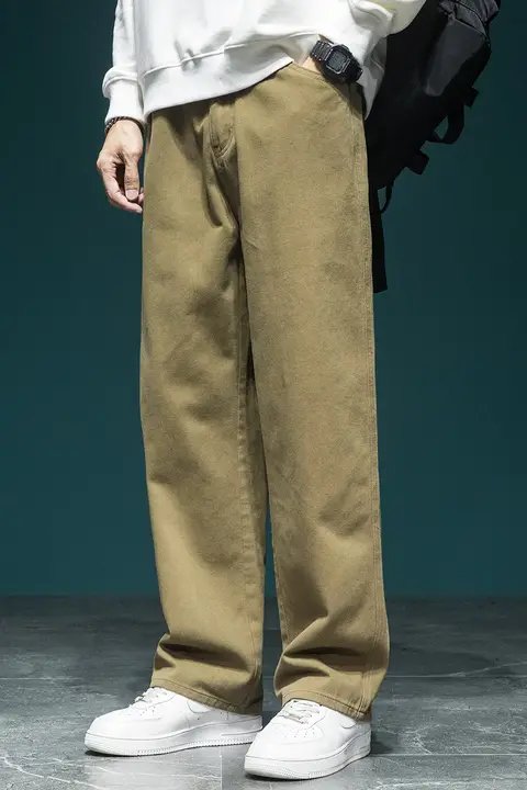 ヴィンテージ風ウォッシュ加工ストレートデニムパンツ【メンズ・フィット・カジュアル】