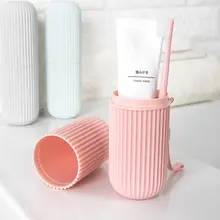 旅行用 軽量洗面用カップセット【多機能・カップ・歯ブラシ・歯磨き粉収納ボックス・ ペア用】（セットアップ対応）