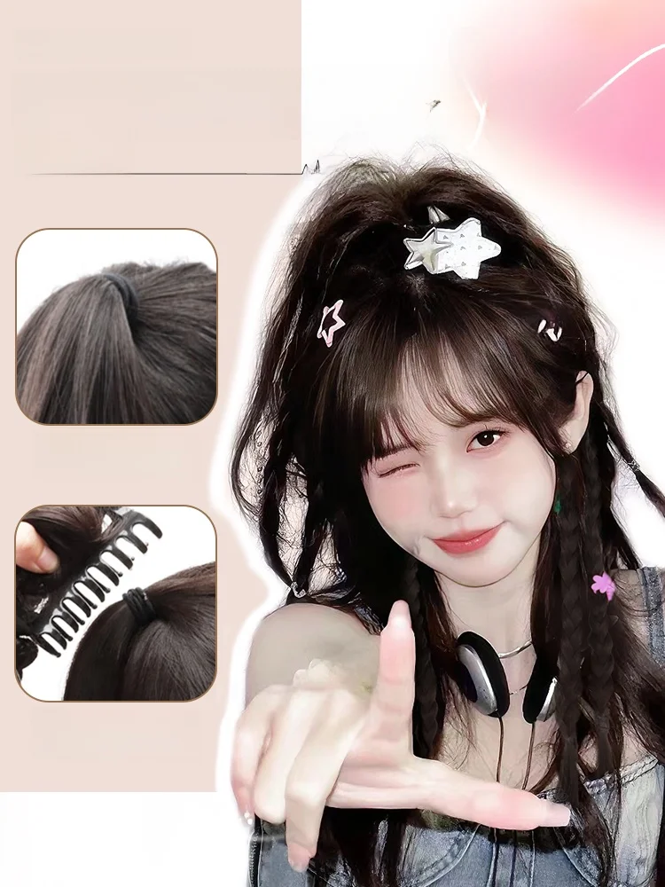 カラフルなハーフアップポニーテール用エクステ【フェイクウィッグ・麻花編み・Y2Kスタイル】：トレンドヘア2026の甘辛ハイライトと簡単アップスタイルの実用性を検証