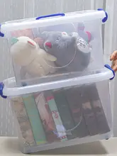 大容量 クリアプラスチック収納ボックス【多機能・おもちゃ収納・車載対応】