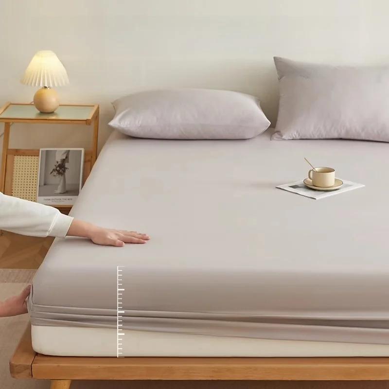 全棉ベッドカバー：ダブルサイズ・高さ40cmのマットレス用防塵対応シーツ