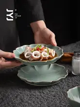 高級感ある青磁製の陶器皿【中華スタイル・おしゃれで使いやすい】