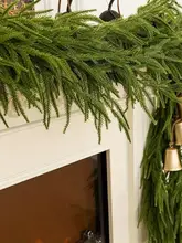 クリスマス用PE素材の松の花輪【密編み・店舗装飾・玄関用】