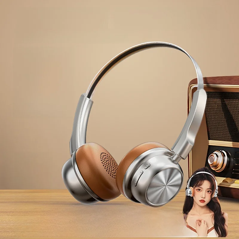 レトロデザインのワイヤレスBluetoothヘッドホン インテリア買い物リストに合うファッションアイテム
