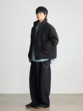 ダウンジャケット スタンドカラー 90% ホワイトダックダウン 撥水加工 シンプル ポケット付き あったか 冬「Vavu」